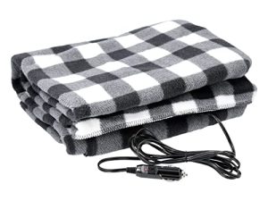 Stalwart - Electric Car Blanket- Heated 12 Volt Fleece Travel Throw for Car and RV-Great for Cold Weather