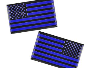 VAGURFO 1 Pair American Flag Metal Car Sticker