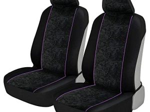 BDK Black Stardust Car Seat Covers for Front Seats