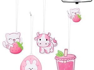 Car Air Freshener Kawaii Strawberry Incense Chips Scented Ornament