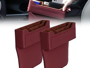 MAODANER Upgrade Universal Car Seat Gap Filler PU Leather Seat Console Organizer