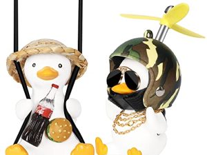 2Pcs Swinging Duck Car Hanging Ornament