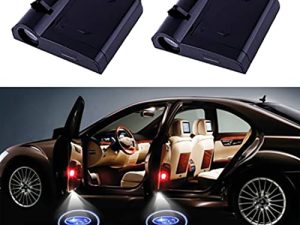 2Pcs Compatible with Subaru Wireless Car Door Logo Light LED HD Welcome Courtesy Ghost Shadow Projector Lamp Compatible with Subaru Cars