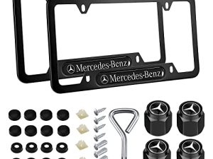 2PCS License Plate Frames for Mercedes Benz