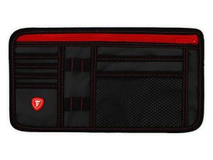 Firestone Car Sun Visor Organizer | 8 Compartment Car Organizer for Visor | Car and Truck Organizer with Holder and Slots for Sunglasses