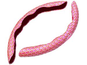 Cartist Steering Wheel Cover for Women Men Sporty Wheel Protector Anti Skid Soft Leather Universal for 14 15 16 inch Car Steering Wheel (Colorful-Pink)