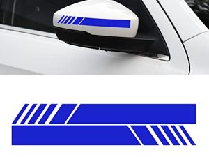 SINGARO Car Rear View Mirror Stickers Decor Car Body Sticker Vinyl 4pcs (Blue)