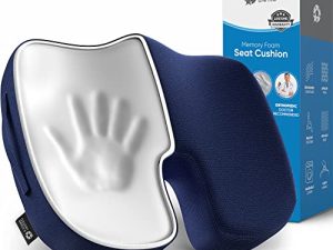 Seat Cushion Pillow for Office Chair - Memory Foam Firm Coccyx Pad - Tailbone