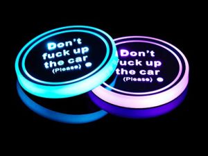 2PCS Led Cup Holder Lights Car Coasters 7 Colors Cup Pad USB Charging Mat for Drink Coaster Accessories Interior Decoration Atmosphere Light