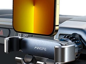 AINOPE Car Phone Holder Mount 2022 Upgraded Gravity Car Phone Mount with Newest Air Vent Clip Auto Lock Hands Free Cell Phone Holder Mount for Car Compatible for iPhone 13 Pro Max & All Phones