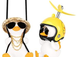 2Pcs Rear View Mirror Hanging Accessories of Swinging Duck