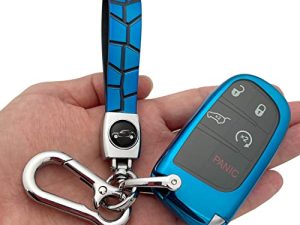TANDRIVE Compatible Jeep Key Fob Cover Dodge，Cherokee Grand Cherokee Compass Renegade
