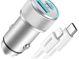 LUOSIKE 20W USB C Fast Car Charger for iPhone 14/13 /12 / Pro Max/Mini /11 /XS/XR/X /8