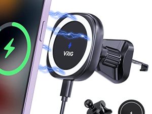 VRIG MG-05 Wireless Charging Magnetic Phone Holder for Car+Free Magnetic disc