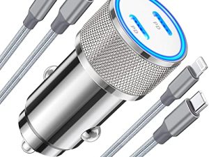 [Apple MFi Certified] iPhone Fast Car Charger