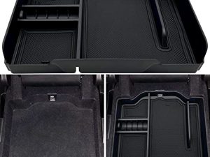 EVTIME Center Console Organizer fit for RAM 1500 2500 3500 2022 2021 2020 2019 Accessories Interior Storage Box Armrest Storage Tray (Black)