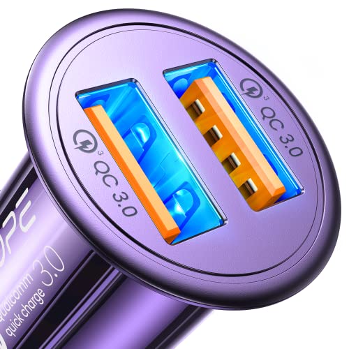 Fast Car Charger Fast Charge AINOPE USB Car Charger Adapter 36W All Metal Mini Cigarette Lighter USB Charger Quick Charge Compatible with iPhone 13/12/11 pro/11/ x/8 Fast Car Charger Fast Charge AINOPE USB Car Charger Adapter 36W All Metal Mini Cigarette Lighter USB Charger Quick Charge Compatible with iPhone 13/12/11 pro/11/ x/8