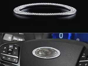 Bling Steering Wheel Emblem Compatible fwith Ford