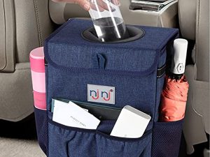 njnj Waterproof Car Trash Can Garbage Bin
