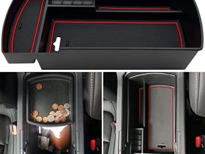 JOJOMARK Compatible with Honda Accord 2018 2019 2020 2021 2022 Accessories Center Console Tray Organizer (NOT fit for Manual Transmission) (Red)