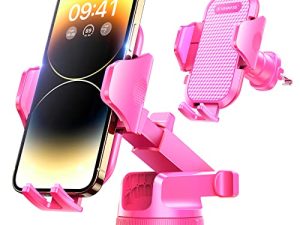 VANMASS [Upgraded Car Phone Holder Mount [Military Steel Hook & Super Suction Cup] Handsfree Cell Phone Holder Car Dash Windshield Air Vent Stand for iPhone 14 13 12 Pro Max Plus Samsung Truck