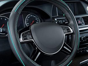 Car Pass Colour Piping Leather Universal Fit Steering Wheel Cover