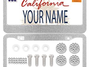 Handcrafted Acrylic Bling License Plate Frames for Women
