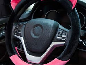 ChuLian Cute Winter Warm Plush Auto Car Steering Wheel Cover for Women Girls