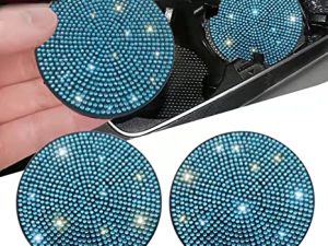 2pcs Bling Car Cup Holder Coaster
