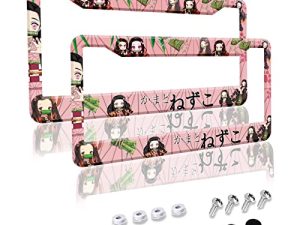 Anime Car License Plate Frame 2 Pack