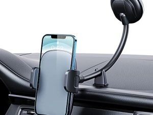 Qifutan Car Phone Holder Mount [Super Suction & Stable] Cell Phone Holder Car Universal Long Arm Phone Mount for Car Dashboard Windshield Car Mount for iPhone Fit for All Smartphones