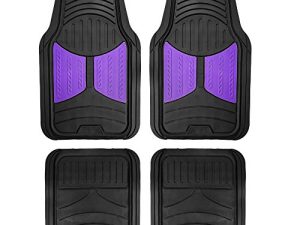 Automotive Floor Mats Purple Climaproof for All Weather Protection Universal Fit Heavy Duty Rubber fits Most Cars