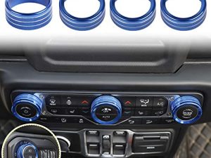 Voodonala Air Conditioner Headlight Switch Knobs Trim for 2018 2019 2020 2021 2022Jeep Wrangler JL JLU Gladiator JT
