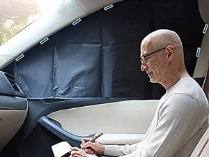 ZATOOTO Car Window Sun Shades Covers - 4 Pcs Magnetic Privacy Side Sunshades Blackout Auto Camping Curtains Accessories for Sleeping Family and Women Men Kids Baby