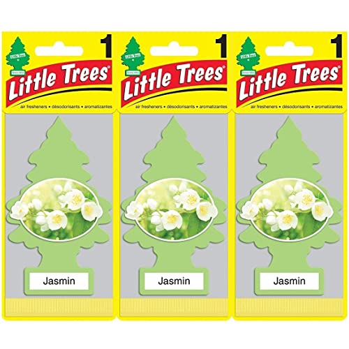 LITTLE TREES Car Air Freshener | Hanging Paper Tree for Home or Car | Jasmin | 3 Pack LITTLE TREES Car Air Freshener | Hanging Paper Tree for Home or Car | Jasmin | 3 Pack