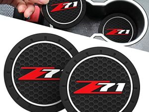 2Pcs Car Cup Holder Coaster for Z71 Chevy Colorado Silverado Accessories