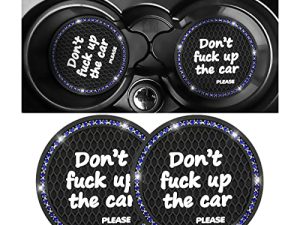 2 Pack Bling Car Coasters for Cup Holder