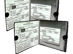 ESSENTIAL Car Auto Insurance Registration BLACK Document Wallet Holders 2 Pack - [BUNDLE