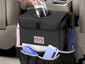 njnj Waterproof Car Trash Can Garbage Bin
