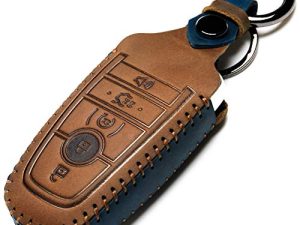 LYGKMU Ford Dedicated Cover Key Fob Case Suit for Keyless Remote Control（A-Brown）