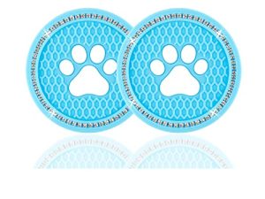JUSTTOP 2PCS Bling Crystal Paw Car Cup Holder Coaster