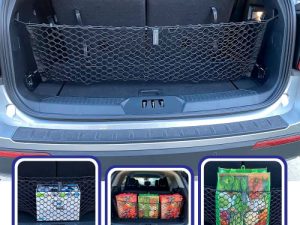Envelope Style Trunk Mesh Cargo Net For Ford Explorer Base ST XLT 2020 - 2023 - Car Accessories - Premium Trunk Organizers and Storage - Cargo Net for SUV - Vehicle Carrier Organizer for Ford Explorer