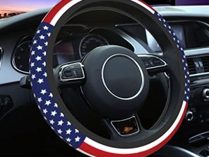 American Flag Steering Wheel Cover Universal 15 Inch Cute Car Accessories Protector for Women Men Girls