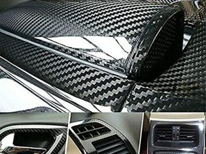 Auto Accessories 5D Glossy Carbon Fiber Wrap Vinyl Film Car Interior Wrap Stickers