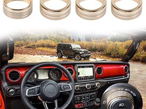Voodonala Air Conditioner Headlight Switch Knob Trim for 2018-2020 Jeep Wrangler JL JLU Gladiator JT Trunk