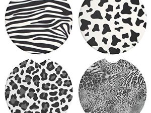 Vaincre 4 Pack Car Coasters for Drinks Absorbent