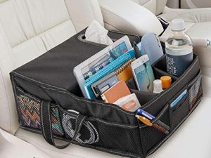 High Road SeatStash Car Front Seat Organizer with Tissue Holder and Divided Multipurpose Storage Compartments