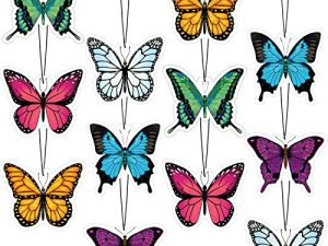 12 Pack Car Air Fresheners Summer Flower Hanging Car Air Fresheners for Girls Women Cute Air Fresheners for Cars Car Mirror Freshener Car Mirror (Butterfly)