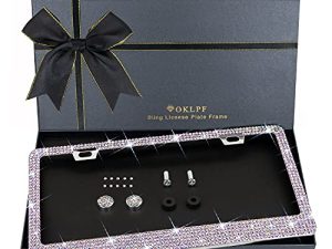 OKLPF Bling License Plate Frame for Women