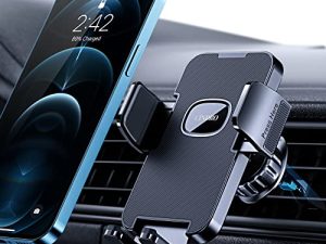 Phone Holder Car [Upgrade Clip Never Fall] Car Phone Holder Mount Automobile Air Vent Hands Free Cell Phone Holder for Car Fit for All Car Mount for iPhone Android Smartphone